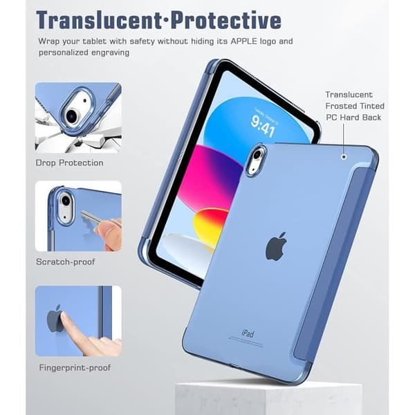 Tablet Case - Compatible with iPad 10th Generation 10.9 inch 2022 Case, iPad 10 Protection, Lightweight and Slim Clear Back [370]