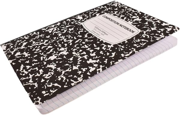 Generic Composition Books - 26x18.4cm 100 Pages Thick Paper | Paperage Notebook | for School, Classroom, Office, Work, Homework, Journal[DB] Black/White