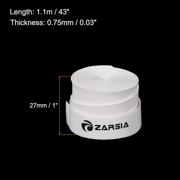 2pcs Drumstick Tape Drumstick Grip Wrap Non-slip 1\" Width 43\" for Percussion Drum Accessories White Black