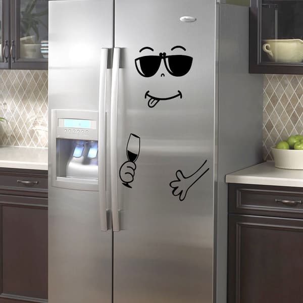 Sunglasses Smiley Face Refrigerator Stickers Cartoon Refrigerator