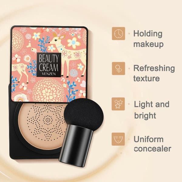 Skjønnhetskrem Kosmetikk Luftpute Svamphode CC Concealer Fuktighetsgivende Sminke BB Cream natural