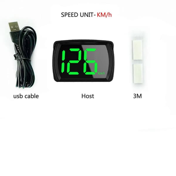 SpeedometerGPS Digitalt speedometer KM/T Head Up Display for biler lastebiler, USB-kabel Plug & Play