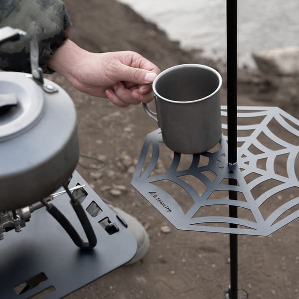 Mini Stainless Steel Platform for Folding Lamp Pole 1.2cm Camping Accessory