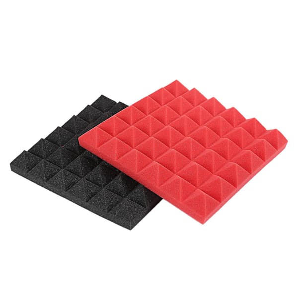 Kold akustiske skumplader Lydisolerende skumplader Studio lyddæmpning 2 x 10 x 10 tommer (sort+