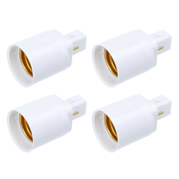 4 stk Profesjonelle G24d Til E27 2-Pin Lampeholder Adapter Sokkel