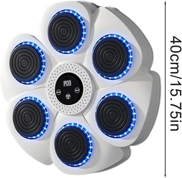 Musical Boxing Machine, Smart Wall-Mounted Boxing Machine - Bluetooth with Boxing Gloves for Adults and Children, 9 Speeds and Countdown Modes A