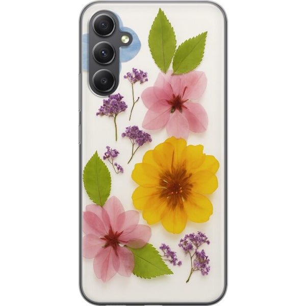 Kompatibelt mobildeksel til Samsung Galaxy A16 5G Pressede blomster