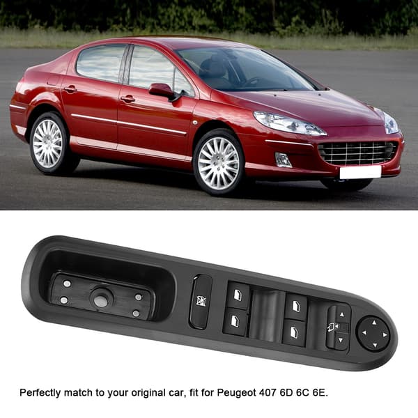 Peugeot 407 Venstre førerside vinduskontrollbryter