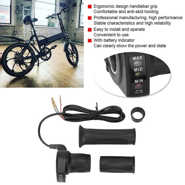 Electric Throttle for E-bike and Scooter, Twist Throttle with Universal Design for 22.5mm Handlebars, Stable and Sensitive Speed Control with