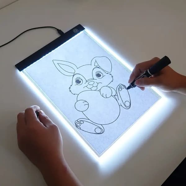 Transparent Drawing Board Drawing Tool Copy Projection Painting Children Copy Dimmable LED Light Pad Copy Board, USB Cable