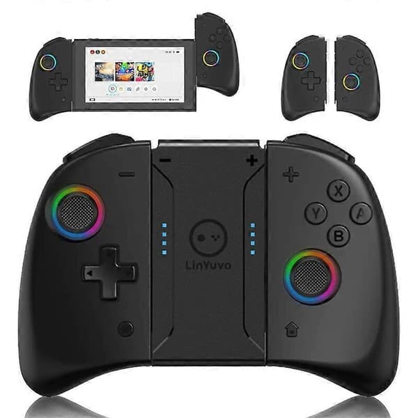 LinYuvo KS53 JoyPad för Nintendo Switch Trådlös Bluetooth-handkontroll Auto-Fire Gamepad-handkontroll Kompatibel Nintendo Joystick