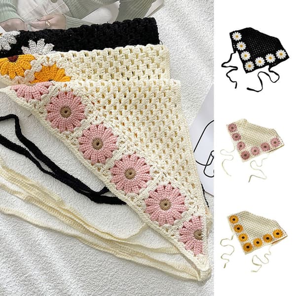 Trekantshæklede Bandana Hårbånd