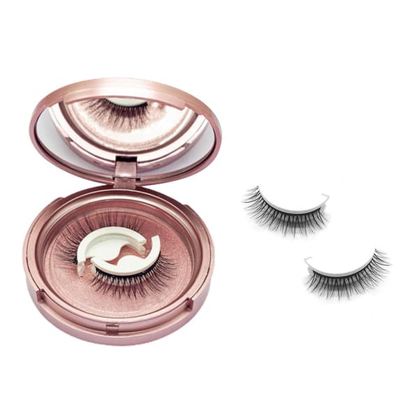 1 Pair Reusable Self-Adhesive Eyelashes Waterproof No Liner or Glue Needed