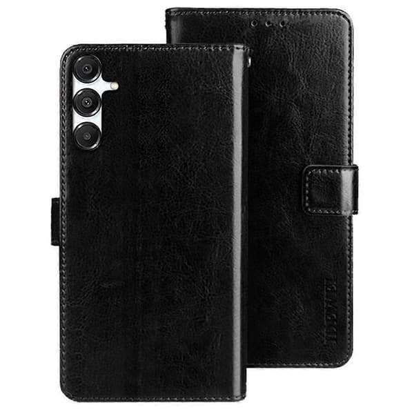 Stativfodral i Crazy Horse-texturläder för Samsung Galaxy A16 4G/5G - Svart
