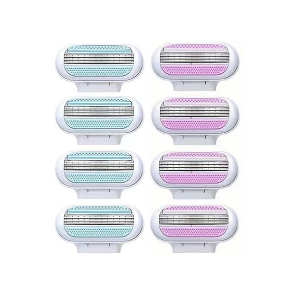 [LCS] 8-pack Rakblad för kvinnor - Kompatibel med Gillette Venus Blå Blå Blå Blue Blå