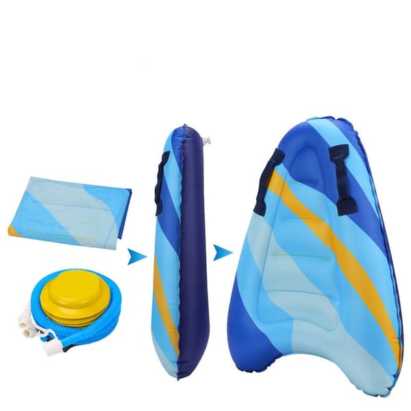 Foldable Floating Pool Mat with Built-in Seat and Armrest, Durable Construction and Quick-Fill Valve, for Safe and Comfortable Surfing