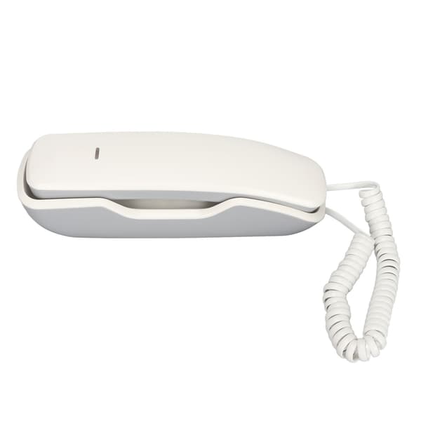 Mini holdbar fastnettelefon med ledning til hjemmet, hotel og kontor (hvid)