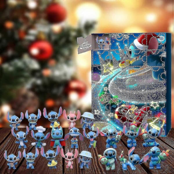 Lilo & Stitch Julekalender med 24 figurer - Legetøj og pynt til nedtælling [GPA] A