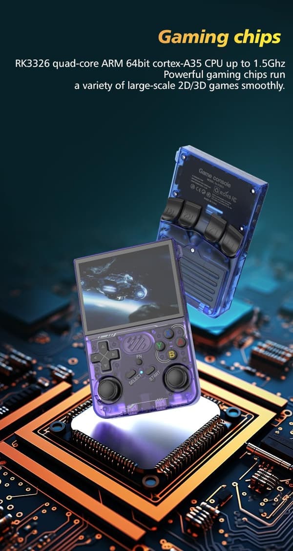 2025 Latest Model R36XX Retro Handheld Game Console with 64G 3.5-inch IPS Screen Built-in 20000+ Classic Games Open Source Linux System Po