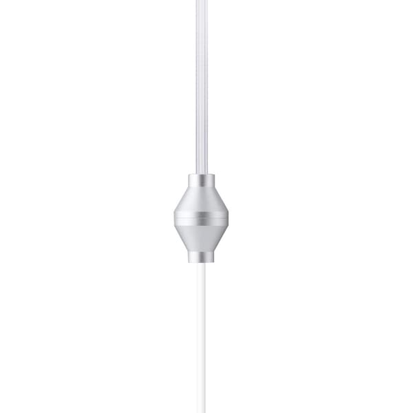 Luftrør sikkerhedsøretelefon med mikrofon - Hvid - In-Ear Headset til iOS & Android