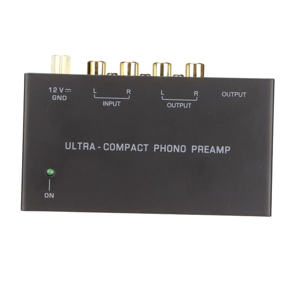 PP400 Phono Turntable Preamplifier Stereo RCA Input RCA Output Turntable Amplifier with Independent Knob Control 100‑240V EU Plug