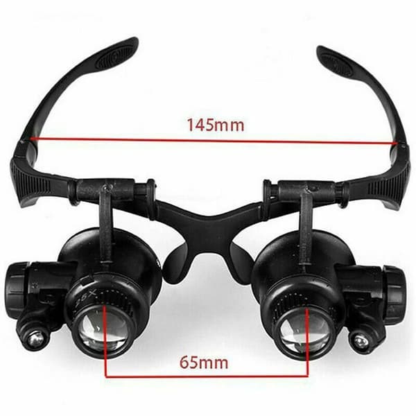 25X 8 Lens Magnifier Head-Mounted Magnifying Glass Hands-Free Magnifier with Light