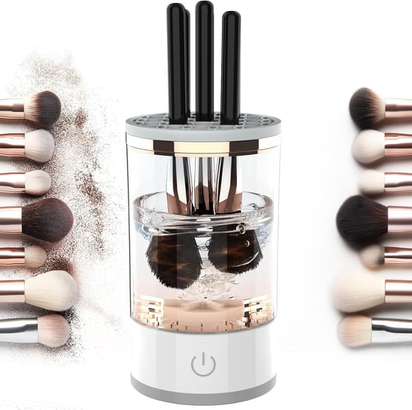 Makeupbørsterenser, Elektrisk børsterenser, Tør makeupbørsterenser, Automatisk og bærbar USB makeupbørsterenser