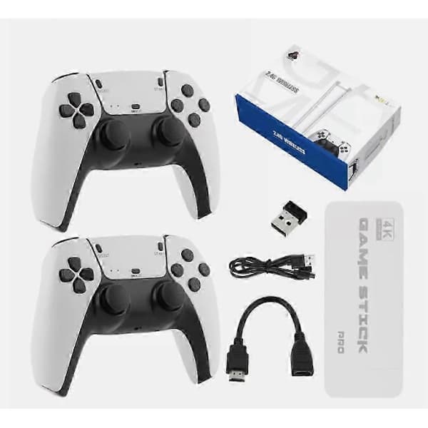 40000+ 4K HDMI TV Video Game Stick Retro Game Console with 2 Wireless Controllers