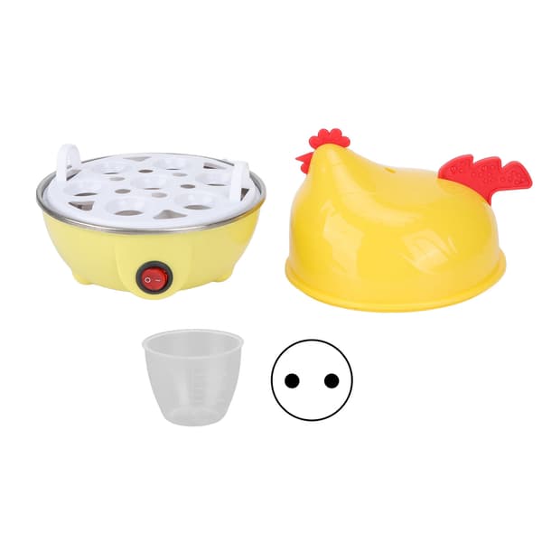 Electric Egg Cooker Multifunctional Chicken Shaped Rapid Boiler 7 Egg Capacity Automatic Shut-off Mini Breakfast Machine EU Standard 220V