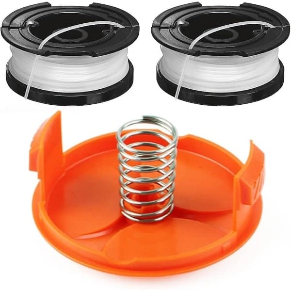 For Black & Decker spolesystem og tråd + deksel STC1820PC ST5530 STC1815 STC1820D2 * Spoler 2 * Spoledeksel