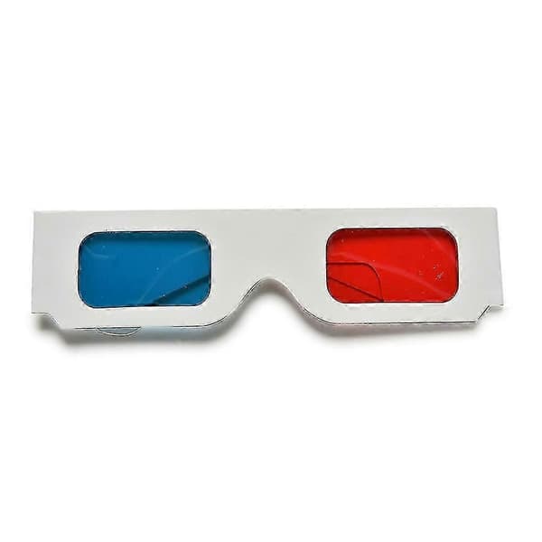 10 stk Universelle Anaglyf Papp Rød Blå Cyan 3D Videobriller