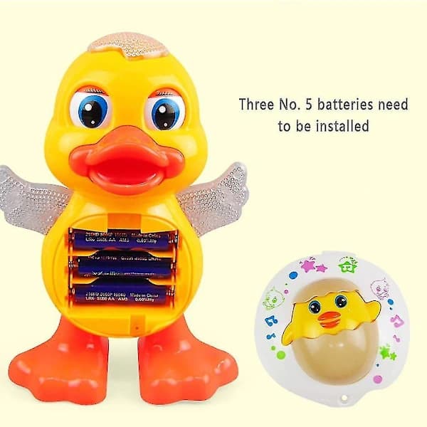 Electronic Dancing Duck Toy with Music and Lights - Educational Interactive Toy for Kids