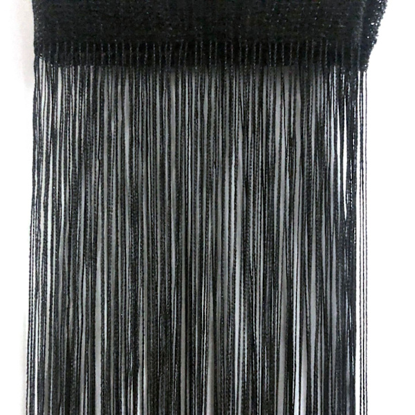 Frynsegardin 100x200 cm 1 par Sort