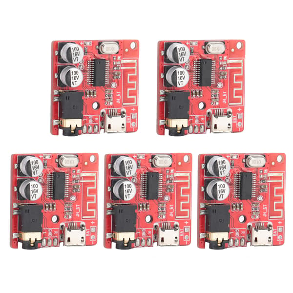 5 stk DIY Bluetooth 5.0 Mottakerkort Tapsfritt Dekoderkort Trådløs Stereo Musikkmodul