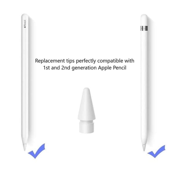 Erstatningsspids til Apple Pencil 1/2 Gen - 4 stk. spidser til Apple Pencils