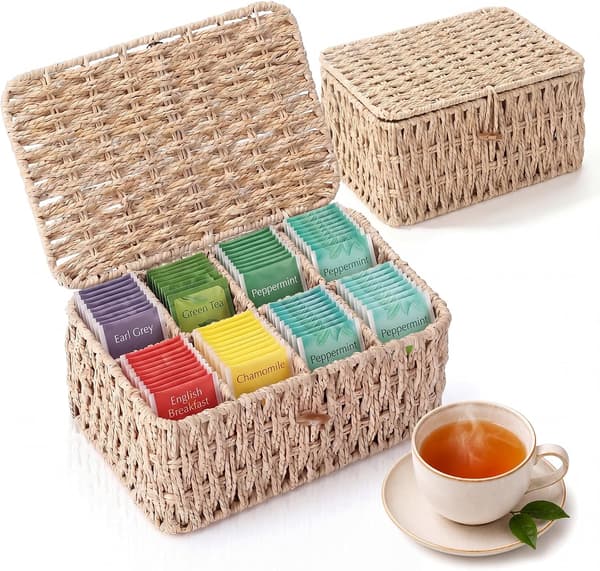 Teabag Organizer/Sugar Packet Holder Tray for Spice Counter
