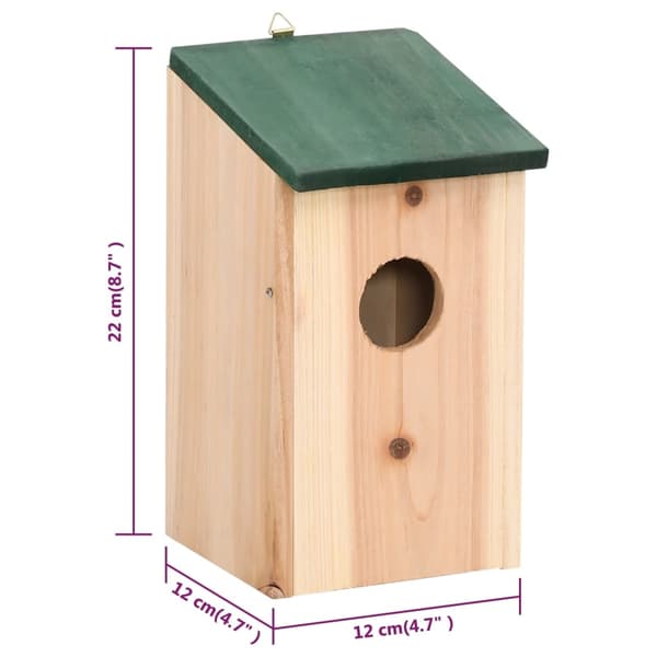 vidaXL Wooden Birdhouse 4-pack Beige