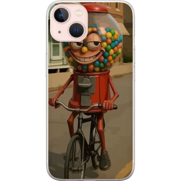 Compatible Mobile Case for Apple iPhone 13 Italian Brainrot Candy Machine – Gumball Machine Retro Style Bikes