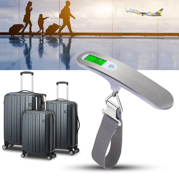 Luggage Scale, Digital Portable High Precision Scale, Stainless Steel Baggage Scale for Travel with Backlit Display, Tare Function