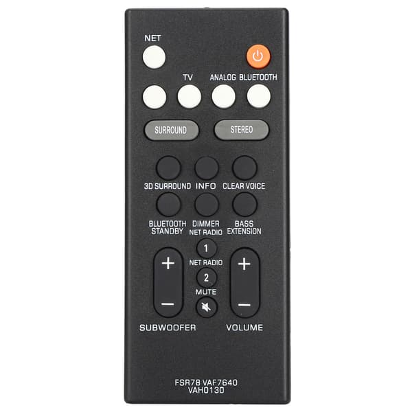Remote Control Soundbar Replacement Remote Control for Yamaha FSR78 VAF7640 VAH0130