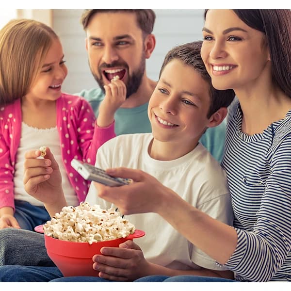Sammenklappelig popcornskål i silikone, sort
