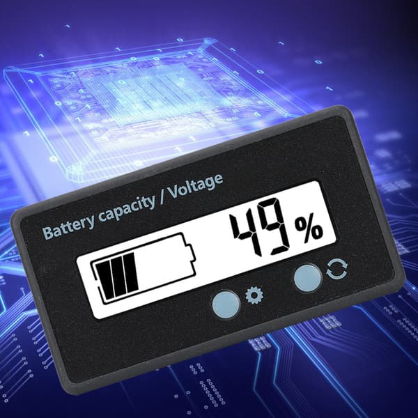 GY-6GS PCB HTN Waterproof Battery Capacity Meter Indicator LCD Display 12-84V White