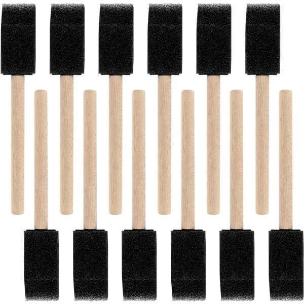 12 Pieces Foam Paint Brushes, 1 Inch Sponge Paint Brush