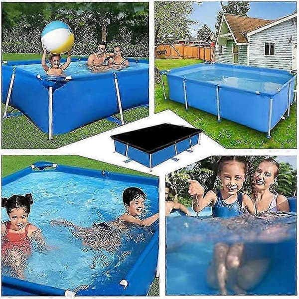400 X 211 Rectangular Frame Above Ground Pool Cover Heavy Duty Protective Cover with Strong Tear Resistance and Fade Resistance