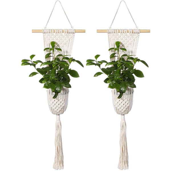 Handwoven Cotton Rope Flower Pot Hanging Basket