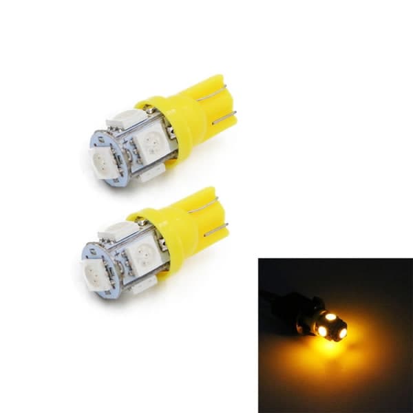 10 st gula lampor, T10 w5w LED 5050SMD 12v DC 10 st