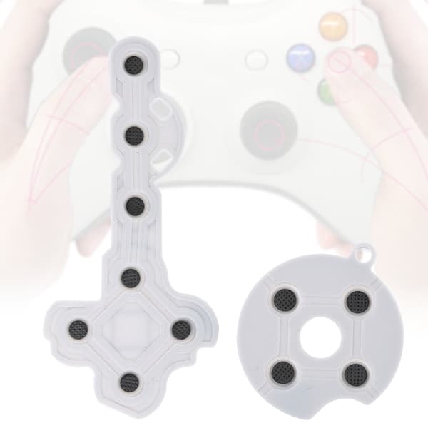 Ledende gummikontaktknap til Xbox 360-gamepad - sæt med 10 stk.