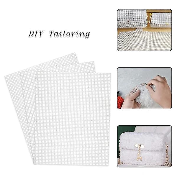 10 Pcs Mesh Plastic Canvas Sheets 50x33 cm for Embroidery, Acrylic Yarn, Knitting