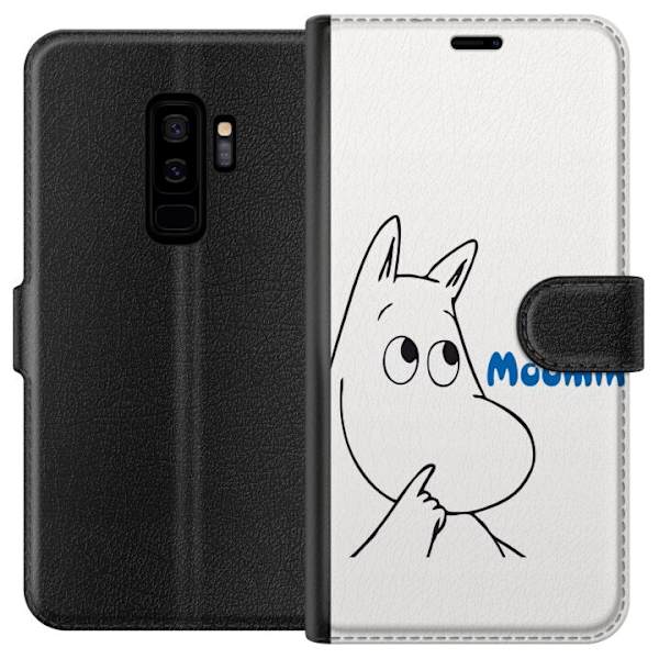 Compatible Wallet Case for Samsung Galaxy S9+ Simple Line Drawing Figure with a Nice Text on Light Background