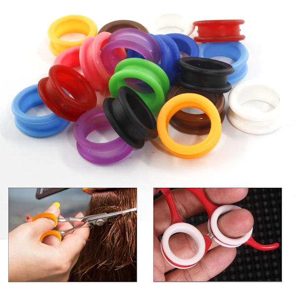 20 pcs Scissor Finger Inserts Ring Pet Scissors Rubber Grip Protector - 20 pcs